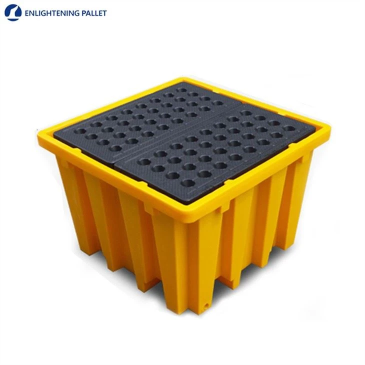 Paleta beczek z olejem IBC do kontroli rozlewów