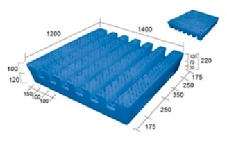 ribbed-top-plastic-pallet-1400mm-technical-drawing ribbed-top-plastic-pallet-1400mm-technical-drawing