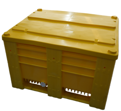 Higieniczna, nieskładana-plastikowa skrzynia paletowa