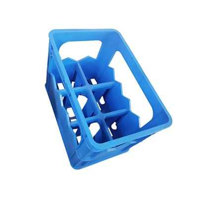 Plastikowa skrzynka na 6 butelek po napojach i piwie