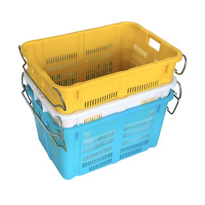 Zakupy Plastikowe Kosze Sklepowe Z Metalową Rączką